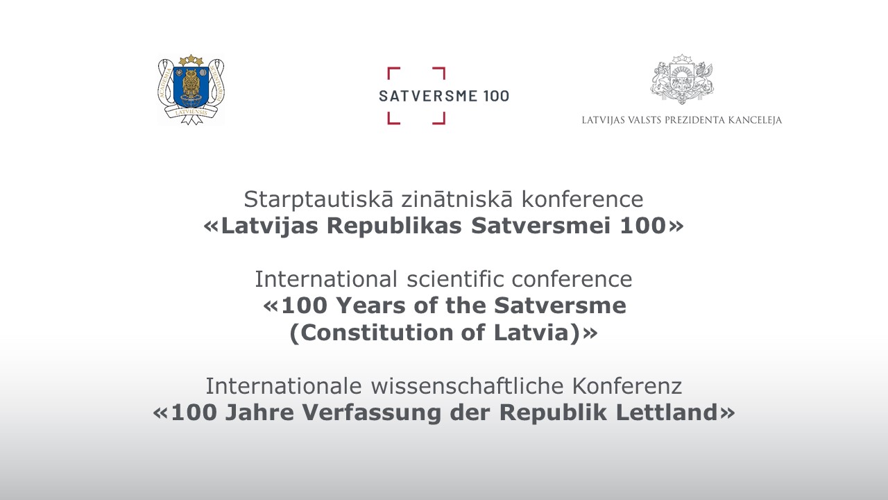 Satversme centenary conference