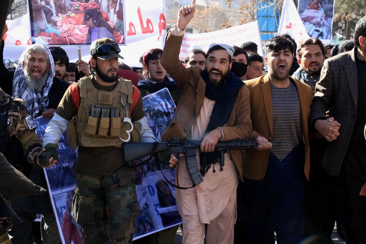 Protesti pret ASV lēmumu Kabulas pilsētā.