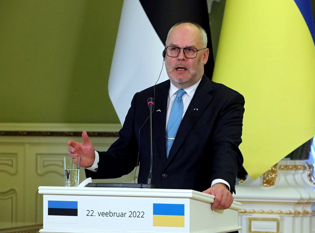 Igaunijas prezidents Alars Kariss vizītē Ukrainā