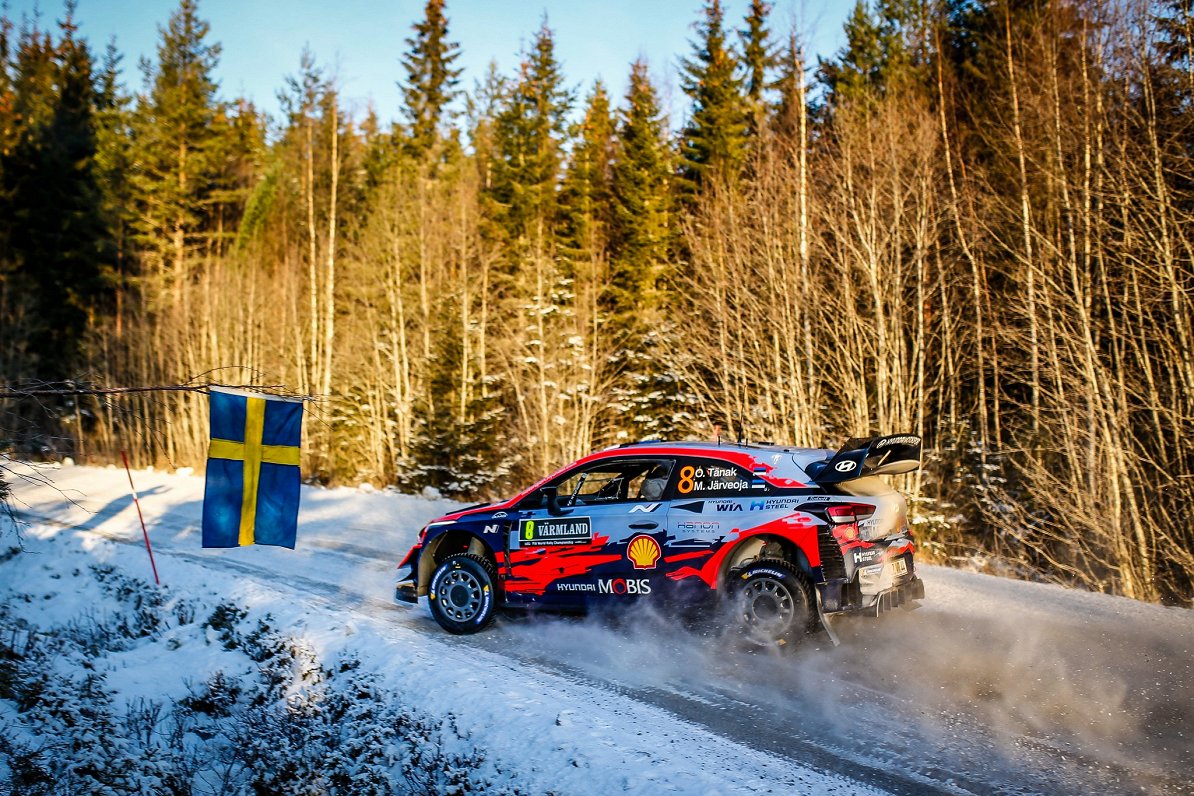 Tanaks/Jarveoja Zviedrijas WRC posmā. 2020. gads.