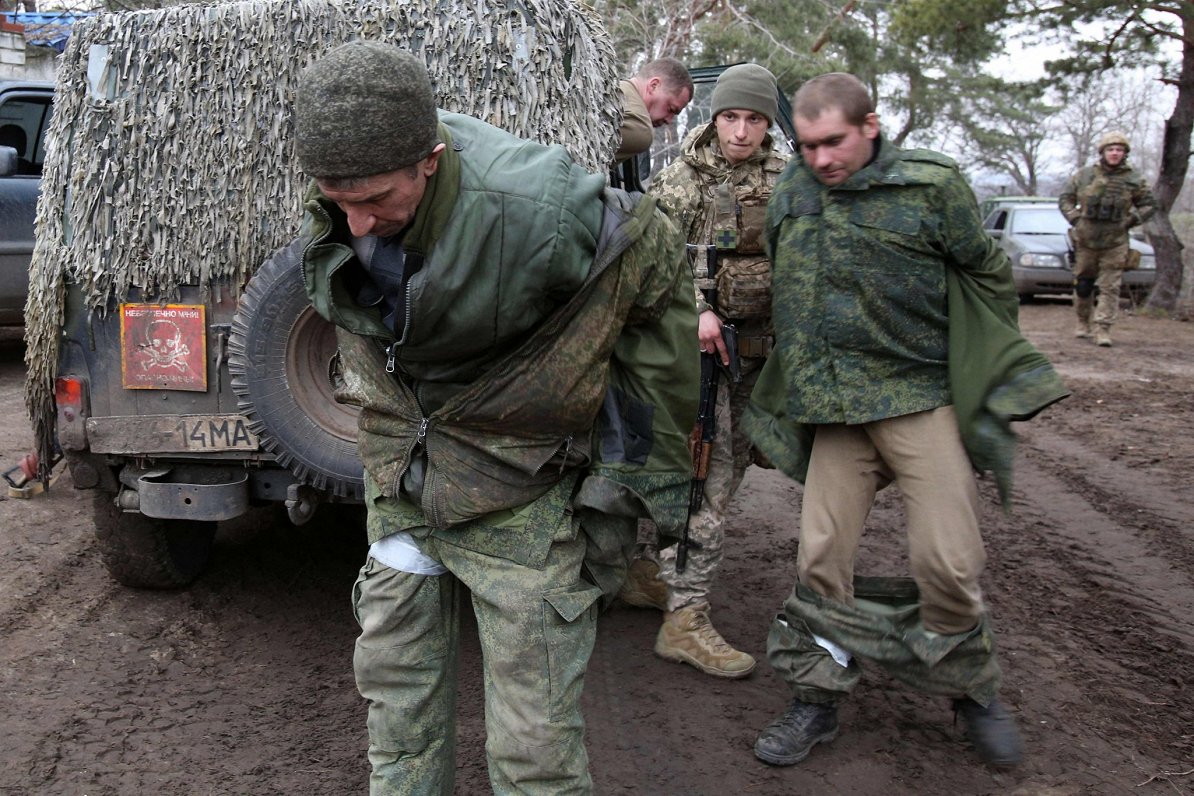 Luhanskas separātistu kaujinieki, kas krituši Ukrainas armijas gūstā