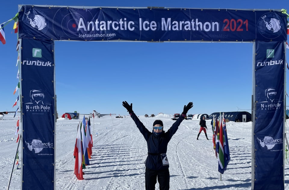 Evija Reine Arktiskajā maratonā.