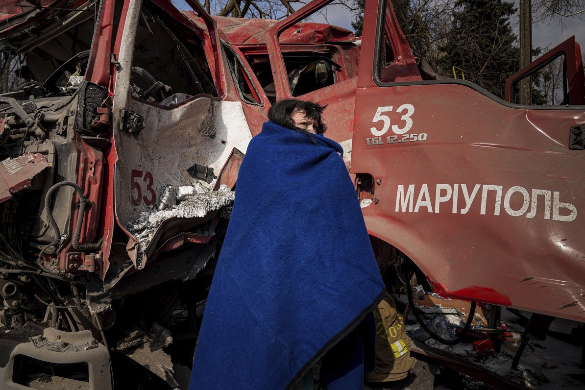 Krievijas okupācijas spēku uzbrukumā smagi cietusi Ukrainas pilsēta Mariupole