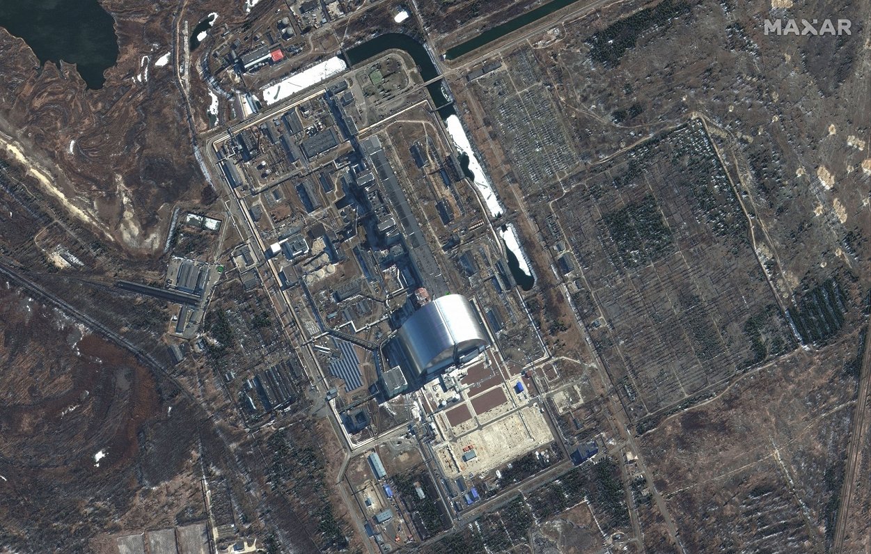 Čornobiļas AES satelītattēli, 2022. gada 10. martā