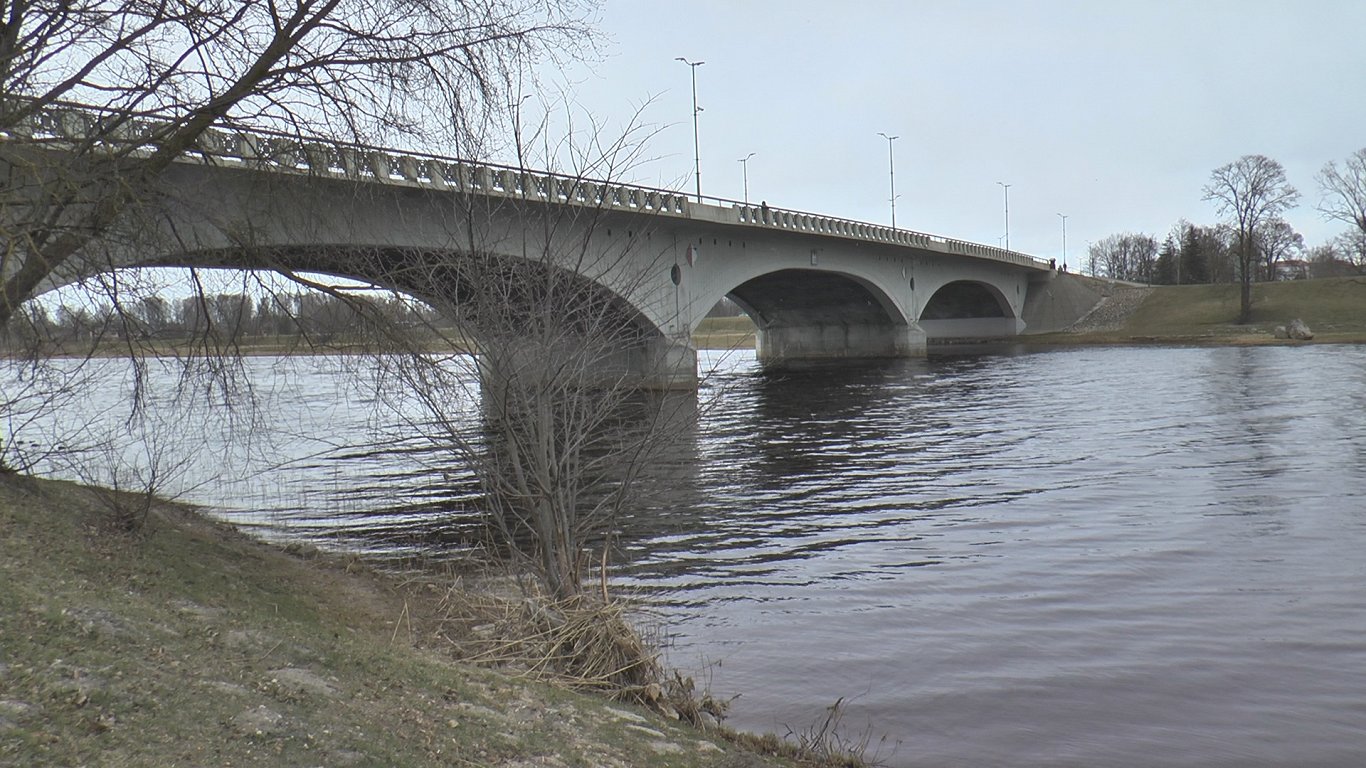 1955. gadā celtais tilts Jelgavā.
