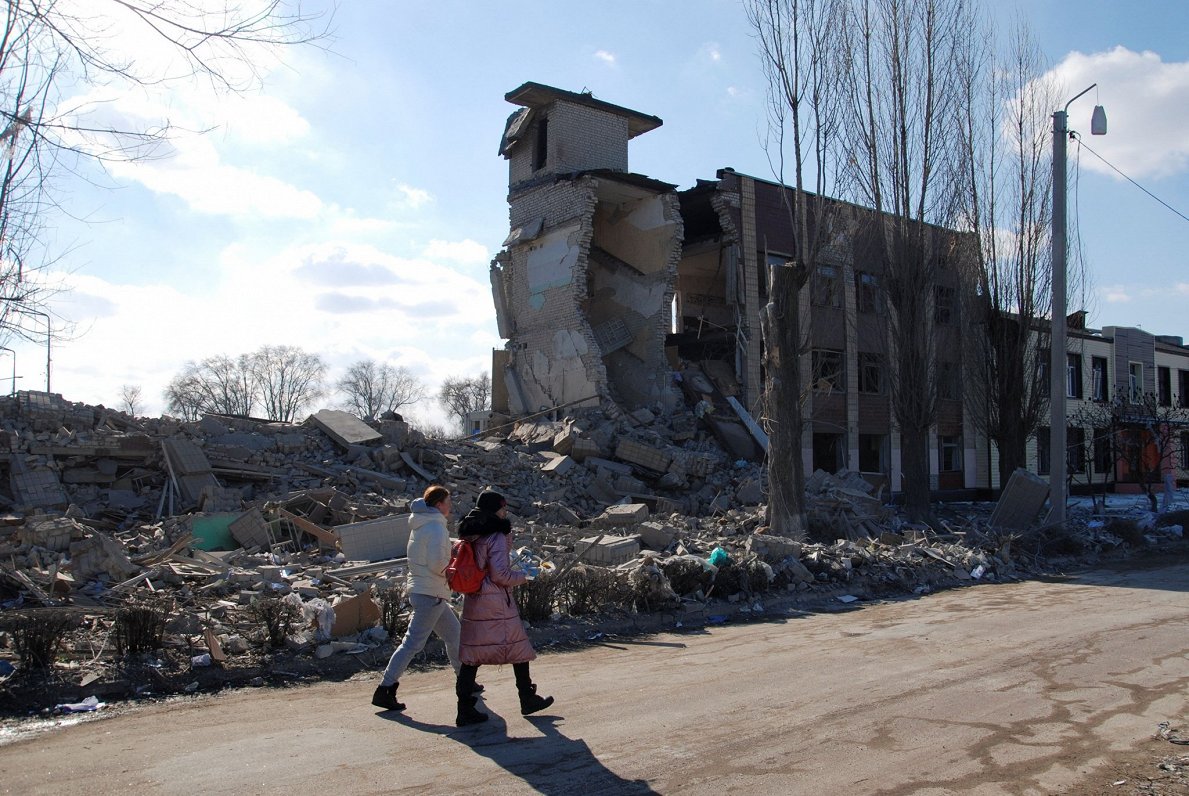 Harkiva Ukrainā Krievijas izvērstā kara laikā 2022. gada martā.