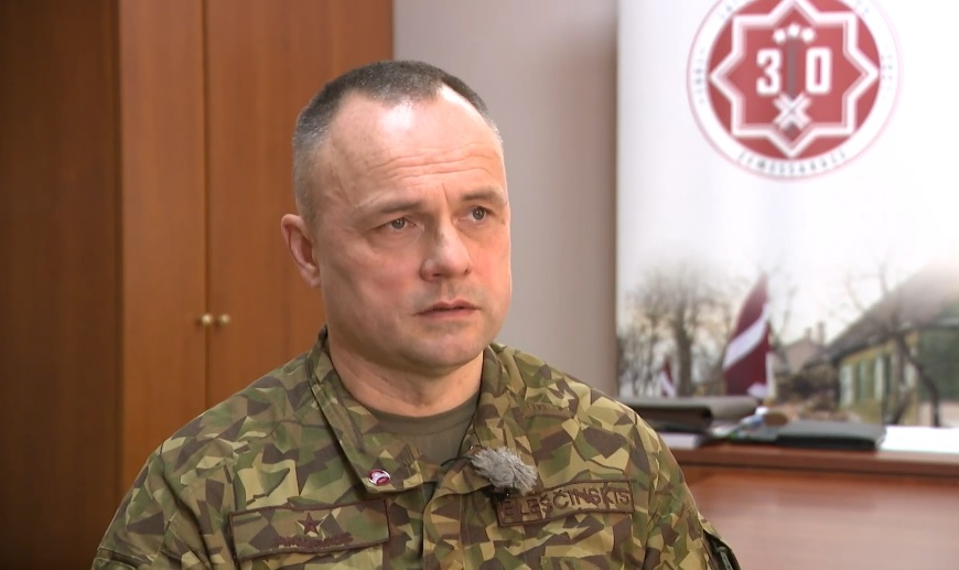 NBS Zemessardzes komandieris brigādes ģenerālis Egils Leščinskis.