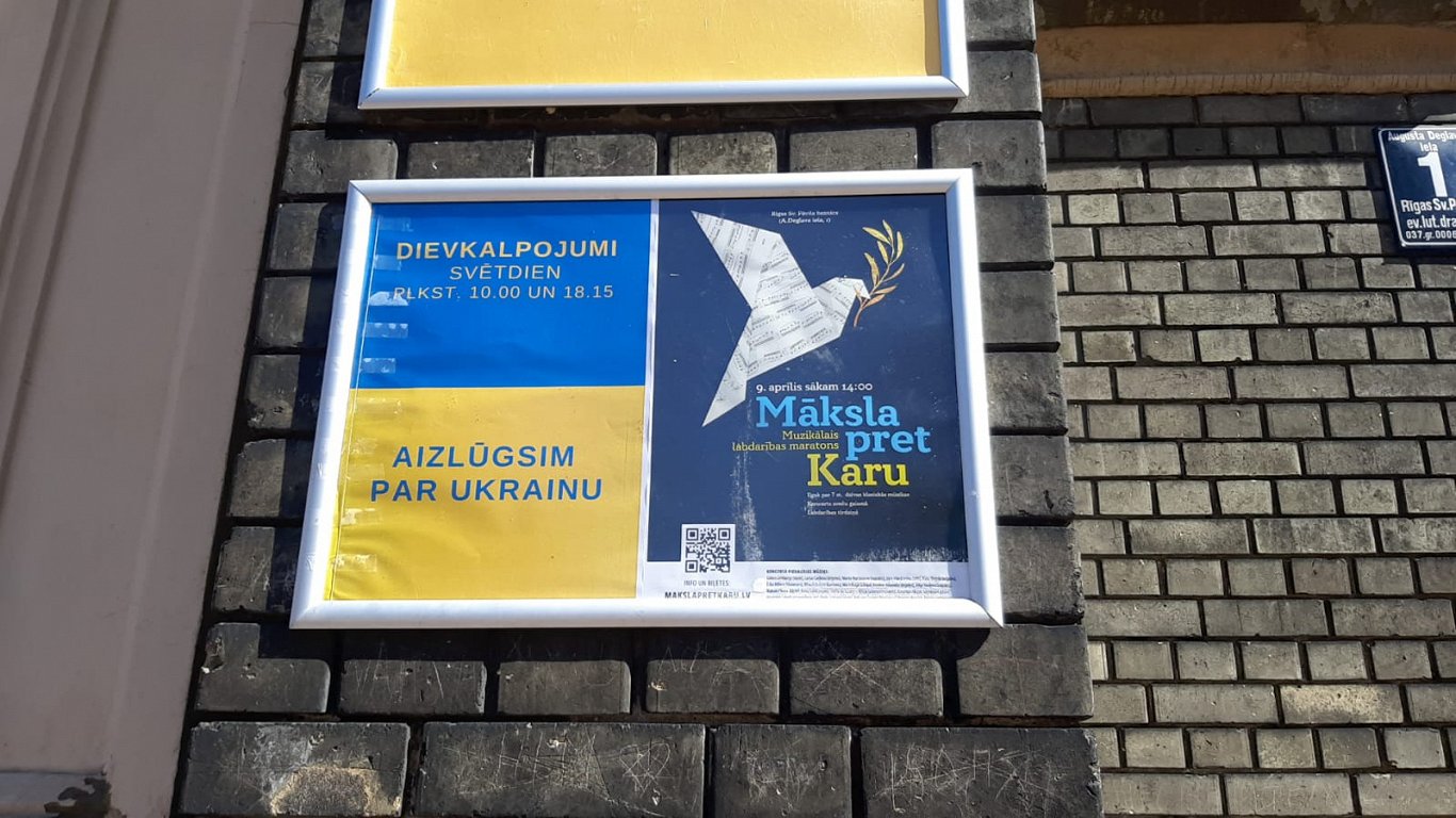 Mūzikas labdarības maratons “Māksla pret karu” Rīgas Svētā Pāvila baznīcā, 09.04.2022.