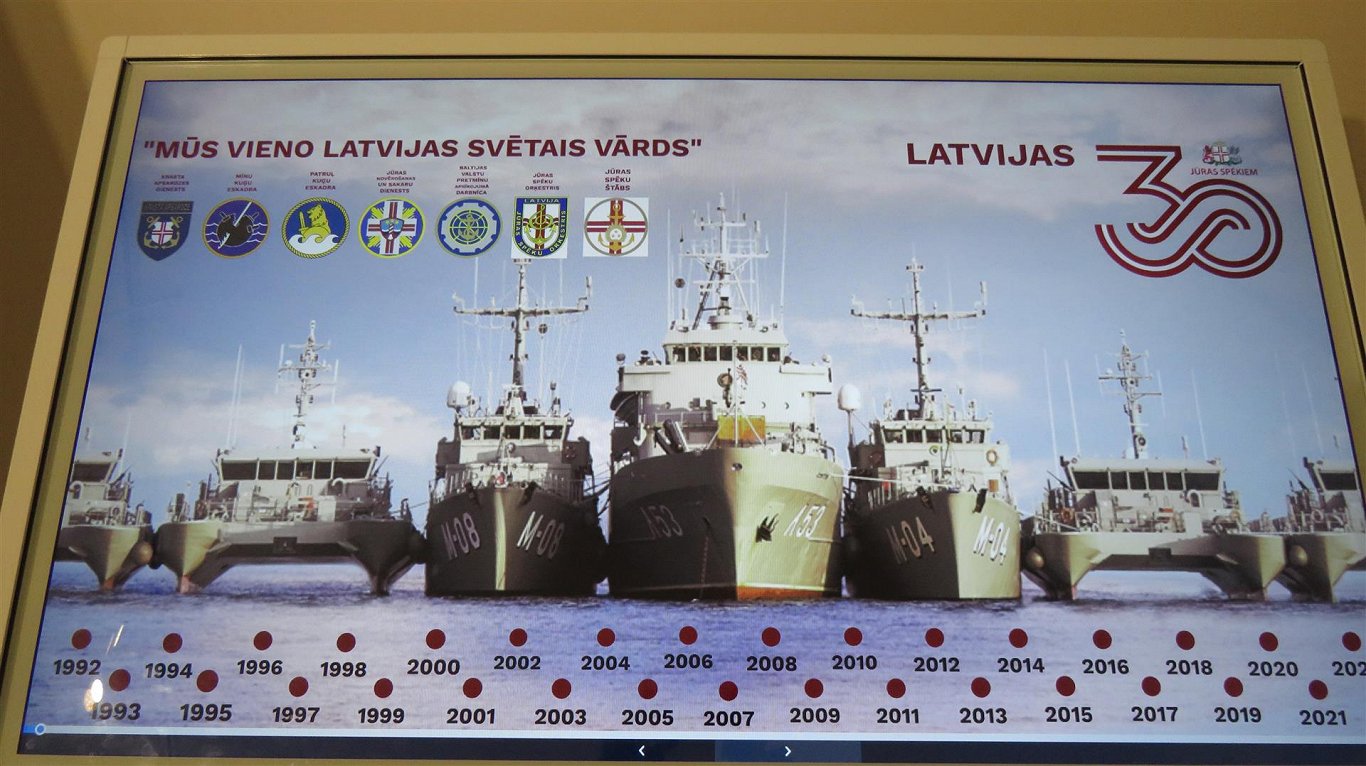 Выставка «Морским силам Латвии – 30» в галерее Лиепайского дома латышского общества открыта до 9 мая