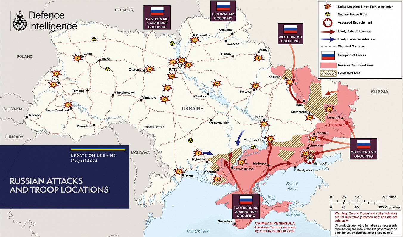 Lielbritānijas izlūkdienesta dati par stāvokli Ukrainas frontē