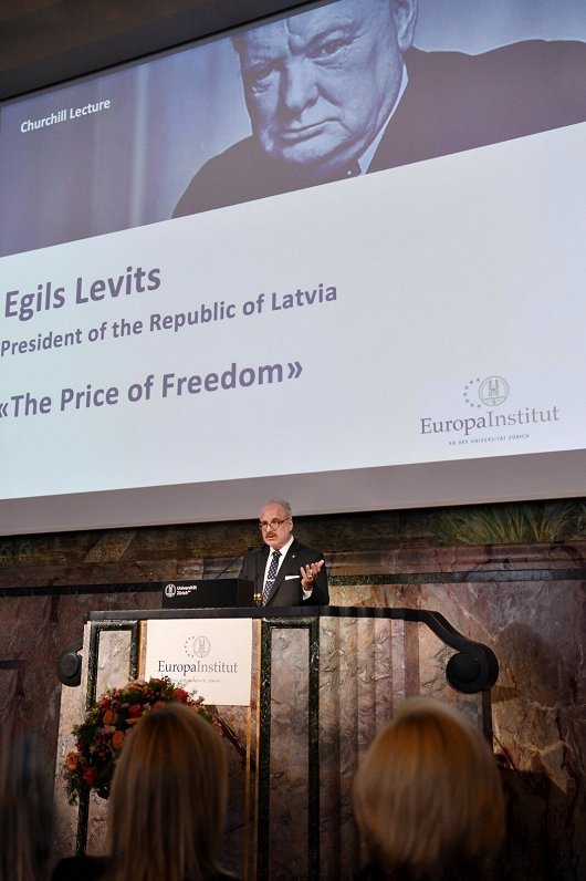 President Egils Levits delivers 'Churchill Lecture' in Zurich