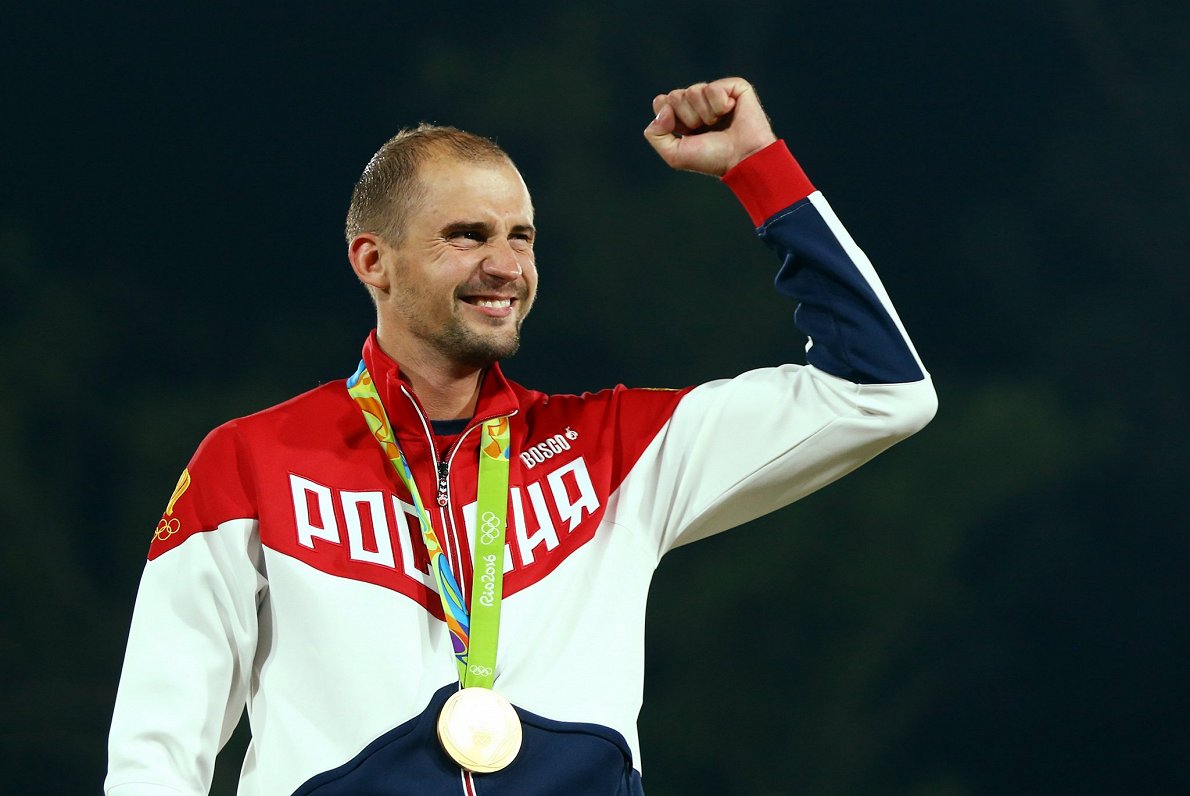 Aleksandrs Ļesuns pēc uzvaras 2016.gada Rio olimpiskajās spēlēs