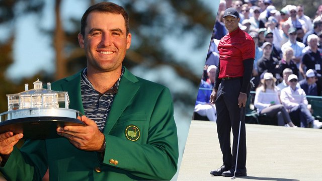 Vudss atgriešanās turnīrā samierinās ar vietu TOP50, par «US Masters» čempionu golfā kļūst Šeflers
