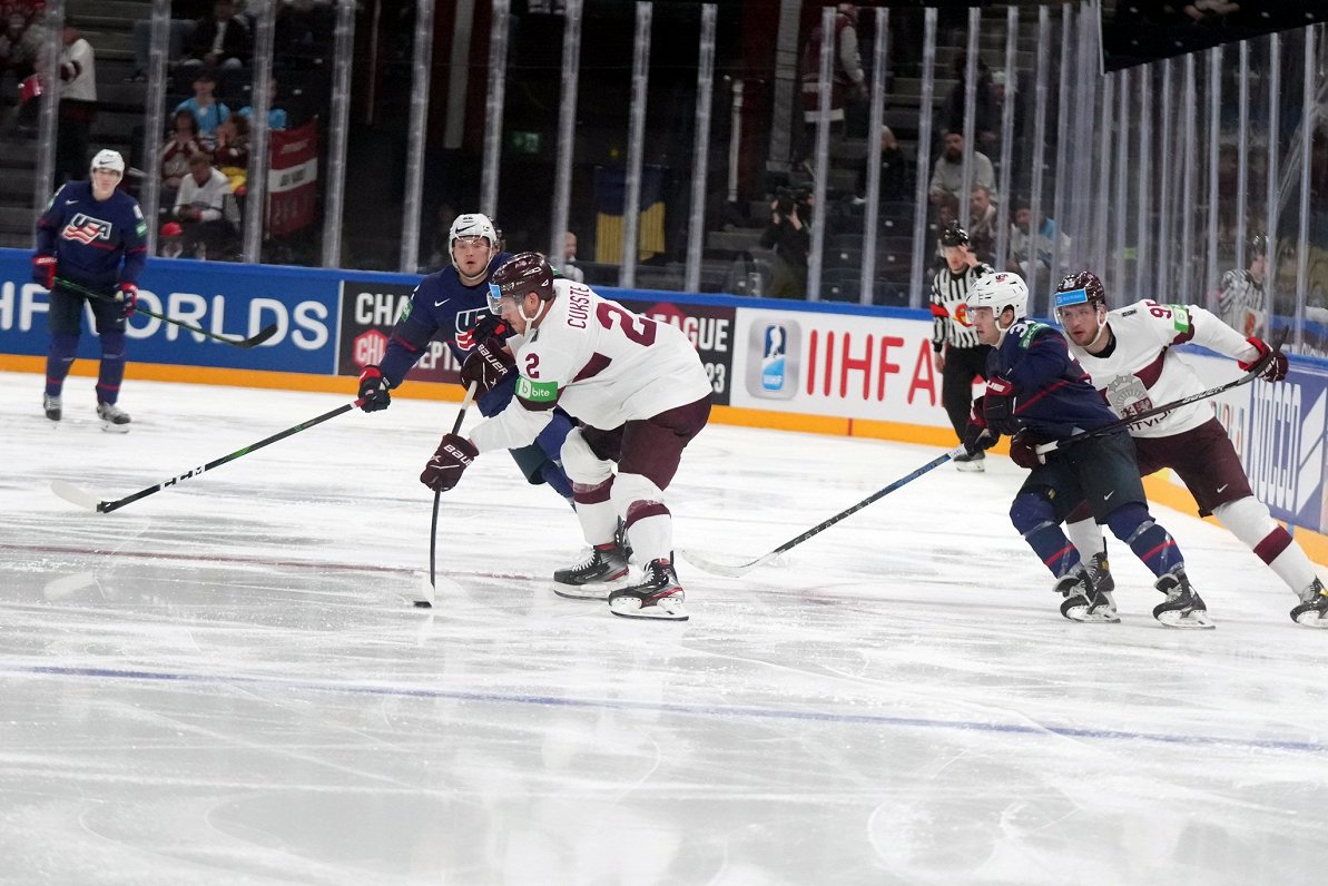 Latvijas un ASV hokeja izlašu spēle pasaules čempionātā