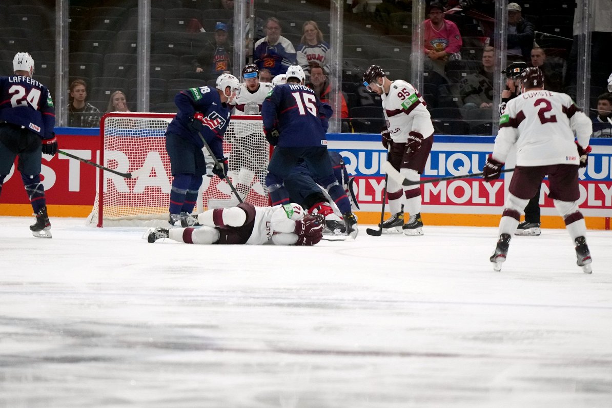 Latvijas un ASV hokeja izlašu spēle pasaules čempionātā