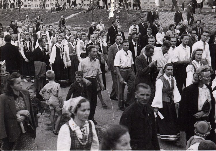 Svētku dalībnieki Eslingenā 1947. gadā.