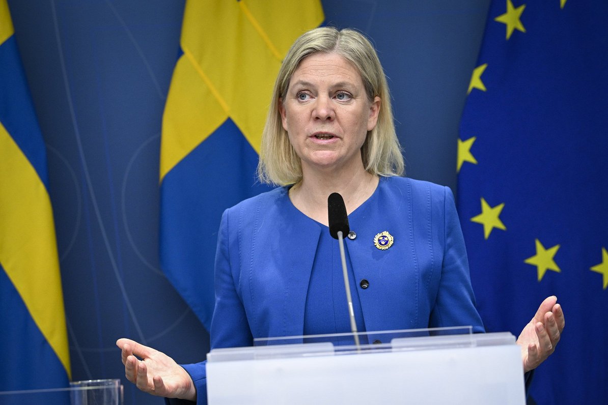 Zviedrijas premjerministre Magdalēna Andešsone.