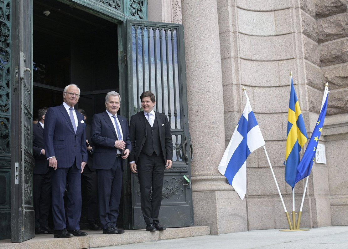 Somijas prezidents Sauli Nīniste vizītē Zviedrijā, 17.05.2022.
