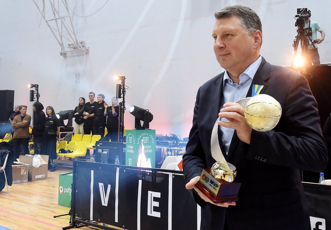 Latvijas Basketbola līgas spēles apbalvošanas ceremonija