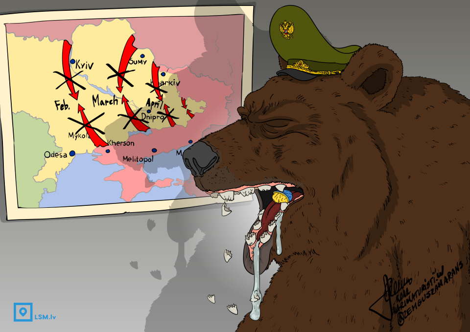 Ukrainas aizsardzība izrādījās ciets rieksts &quot;Krievu lācim&quot;