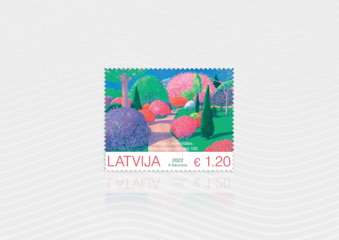 Latvijas Pasts izdod pastmarku Latvijas Universitātes Botāniskā dārza 100.jubilejā