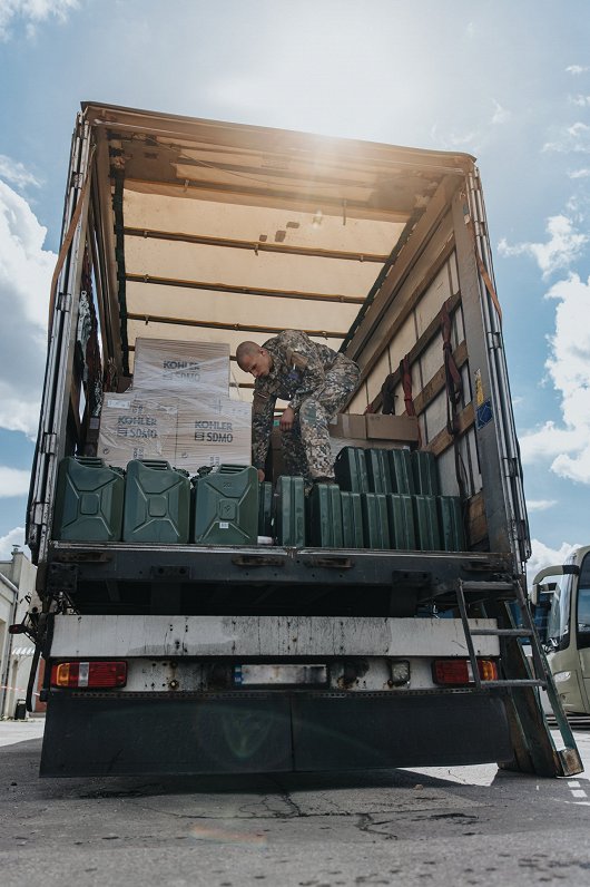 Humānās palīdzības krava Ukrainai.