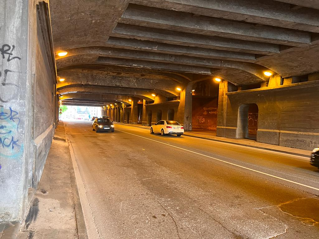 Tunelis Rīgā, Dzirnavu ielā. 2022. gad jūnijs.