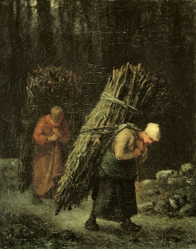 Franču mākslinieka Žana Fransuā Milē glezna &quot;Malkas vācējas&quot; (1858)