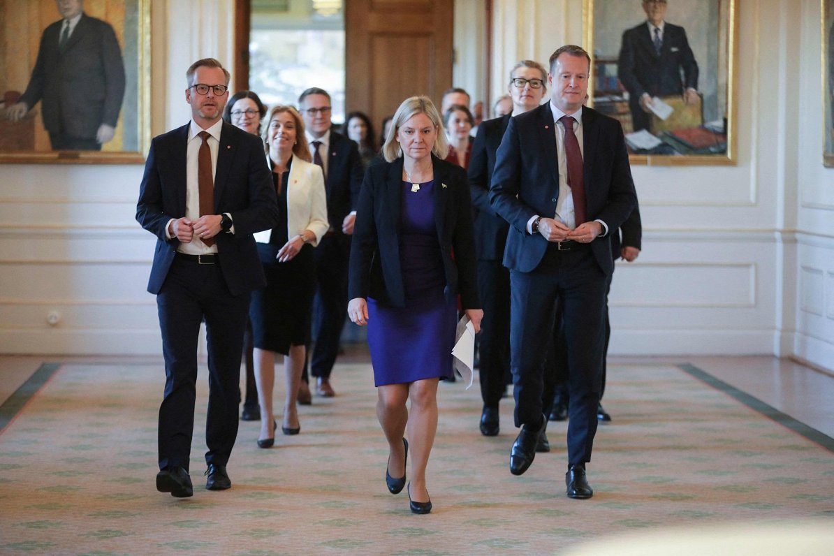 Premjerministre Magdalēna Andešone un Zviedrijas valdības locekļi