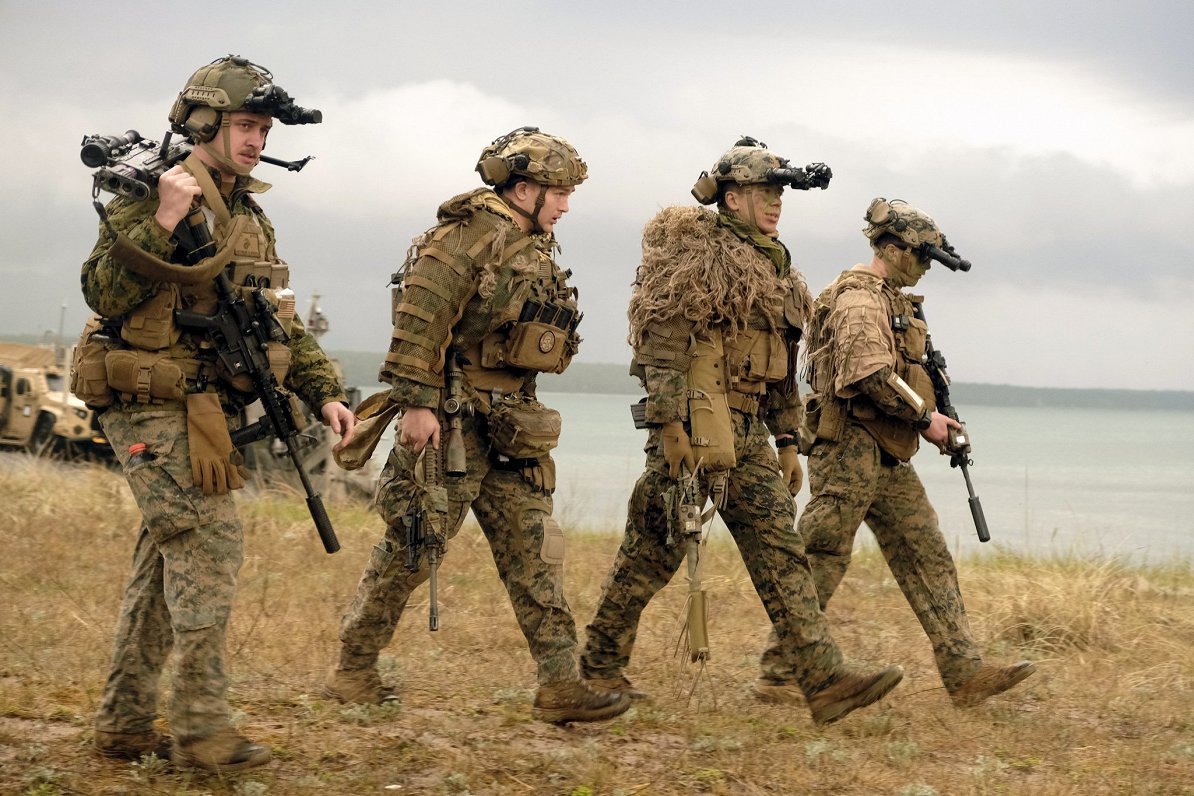 ASV karavīri starptautiskās mācībās Sāremā salā Igaunijā