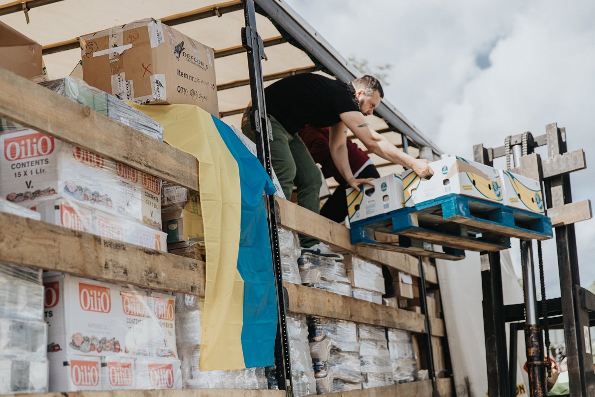 Humānās palīdzības krava Ukrainai.