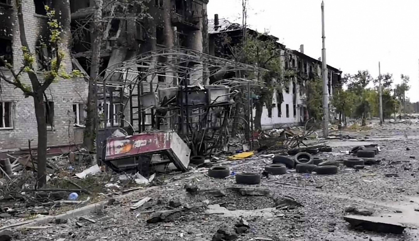 Разрушенный Лисичанск. 03.07.2022