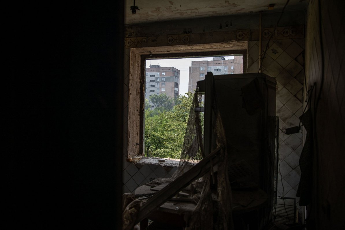 Ukrainas pilsēta Slavjanska, ko aktīvi apšauda Krievijas spēki, 03.07.2022.