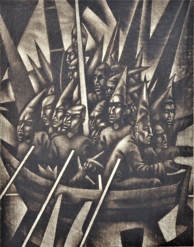 Andris Zirnītis “Laiva”, 1987, mecotinta, 50x64 cm