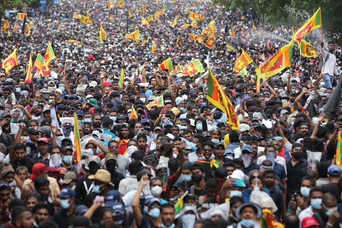 Protesti Šrilankā 9.07.22.