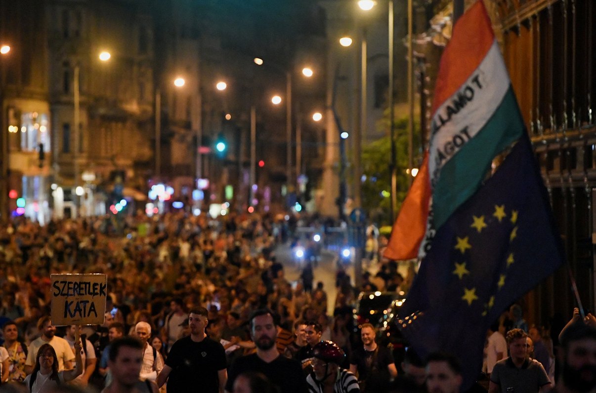 Ungārijā protestē pret nodokļu reformu (13.07.2022)