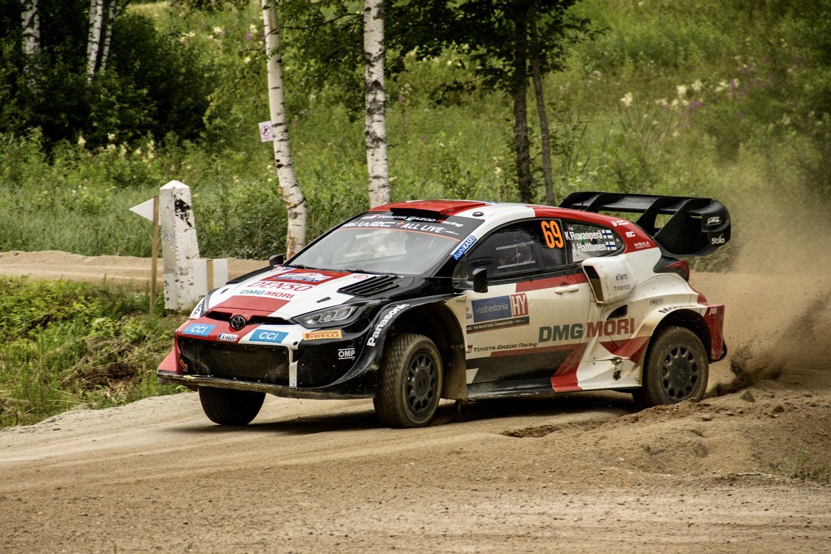Kalles Rovanperas ekipāža Igaunijas WRC posmā 2022. gada 17. jūlijā