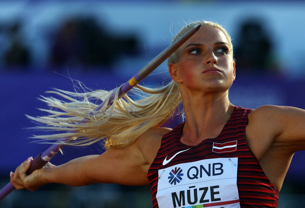 Mūze is the first Latvian javelin thrower to enter the top six at the