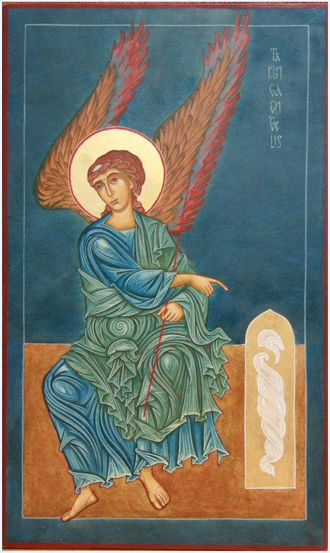 Evijas Rudzītes gleznotā ikona &quot;Tā Kunga Eņģelis&quot;