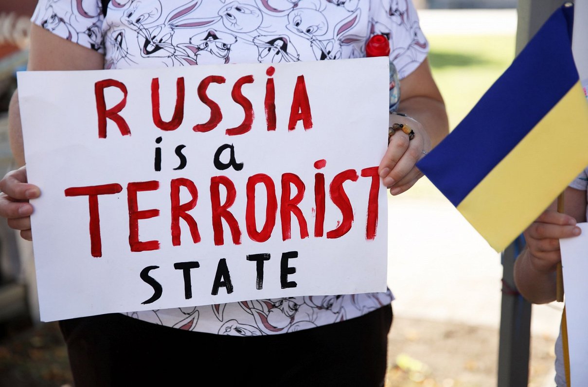 Rīgā piketē pret Krievijas teroristiskajām darbībām Ukrainā (13.08.2022.)