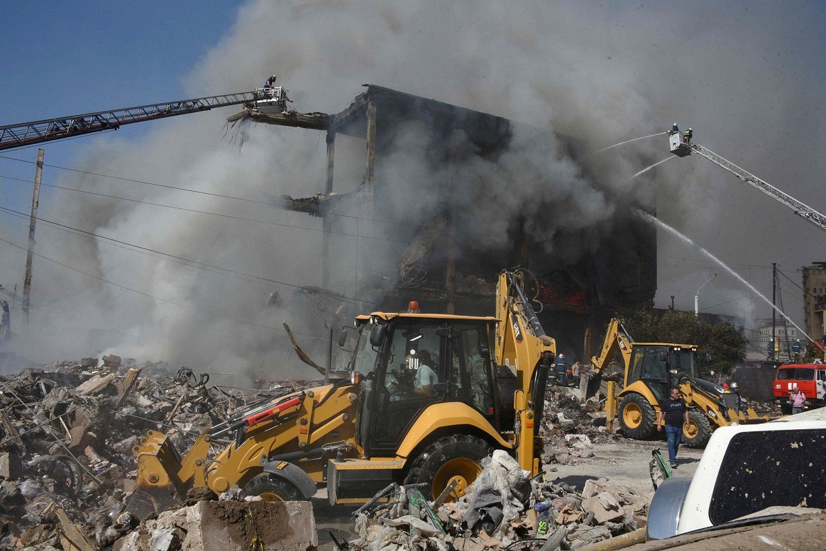Notikuma vieta – Armēnijā tirdzniecības centrā ugunsgrēks izraisa sprādzienu (14.08.2022.)