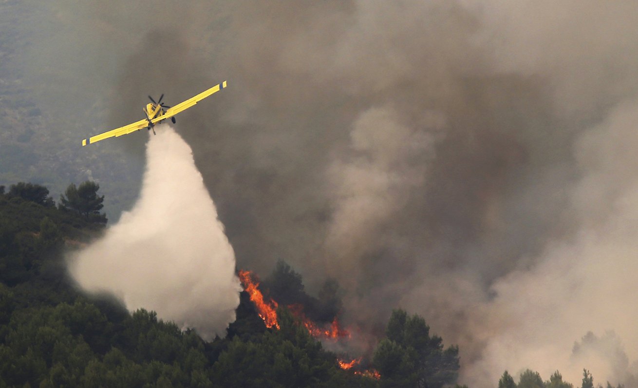 Meža ugunsgrēka dzēšana Spānijā, 17.08.2022.