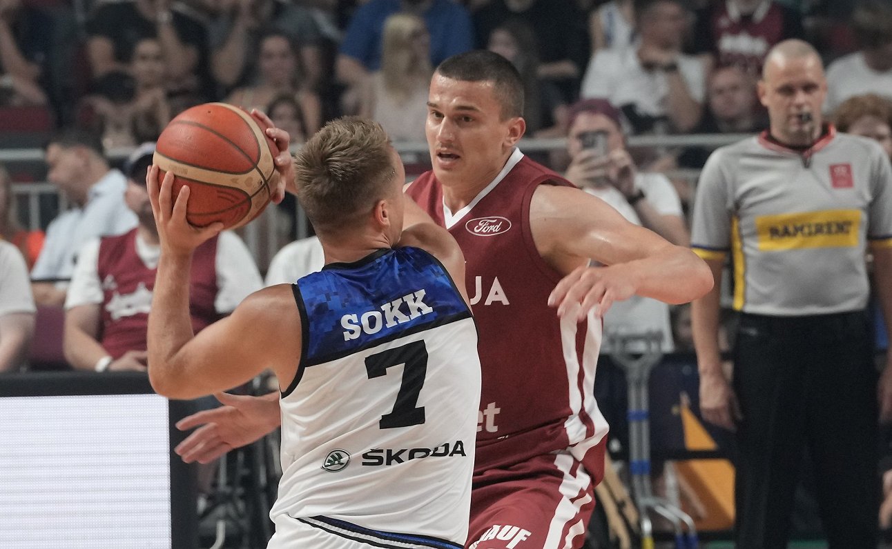 Latvijas un Igaunijas basketbola izlašu pārbaudes spēle