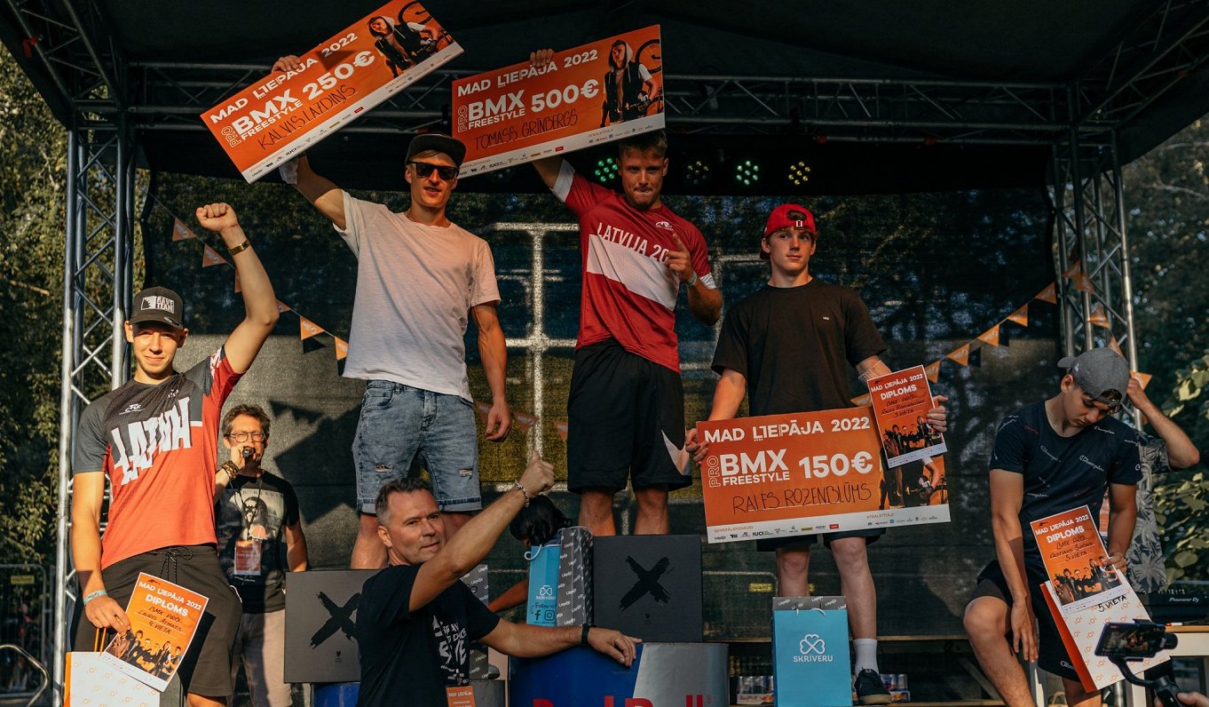 Latvijas čempionāta BMX frīstailā laureāti