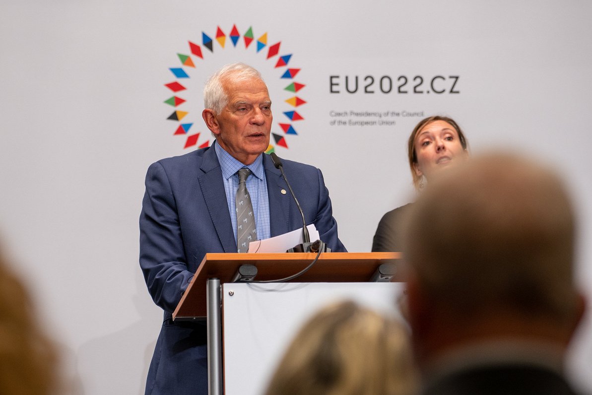 Josep Borrell at Gymnich meeting of foreign ministers in Czechia