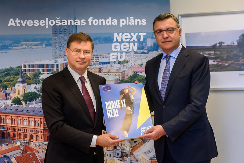 Valdis Dombrovskis and Janis Reirs, October 2022