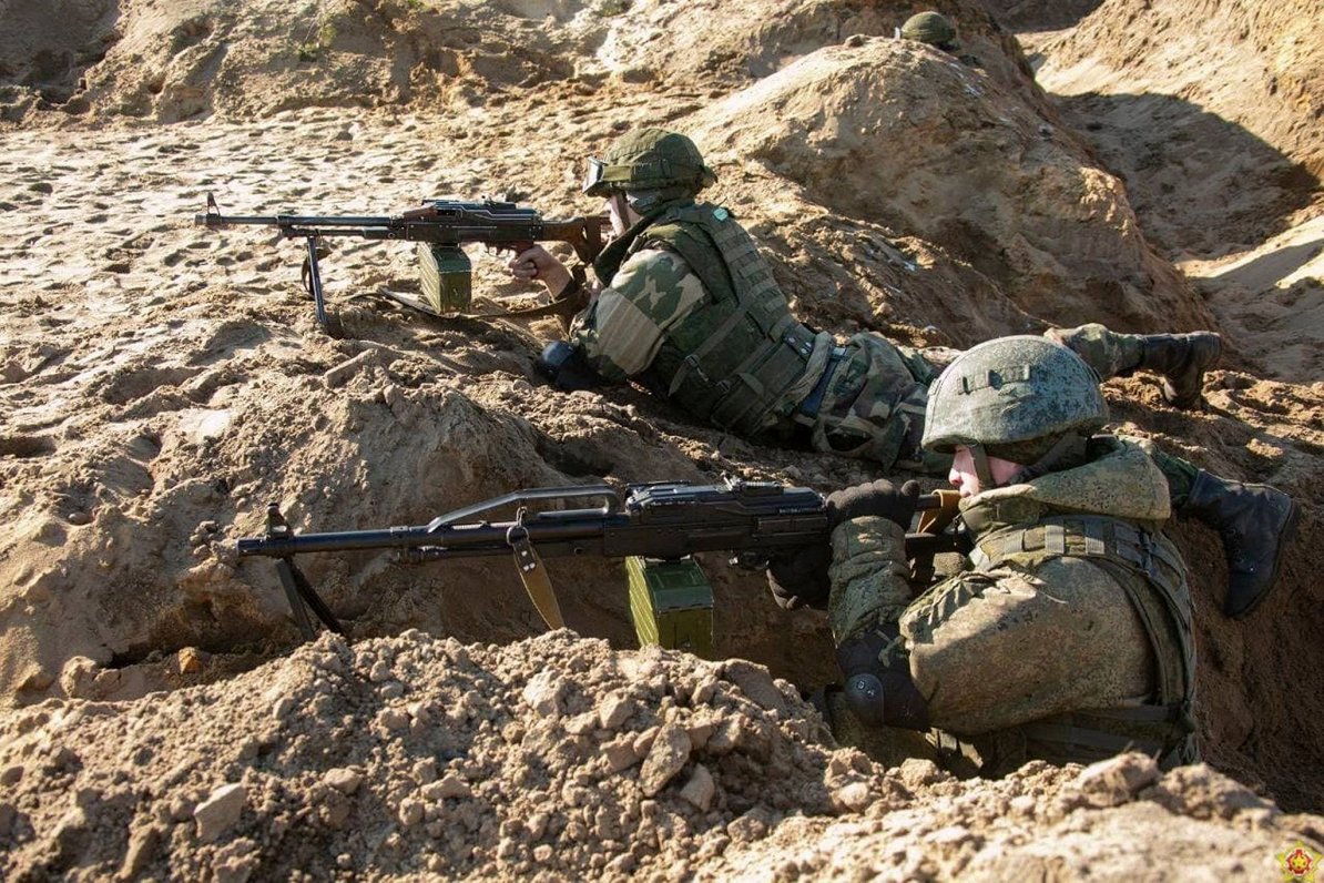 Krievijas un Baltkrievijas karavīri kopīgās militārās mācībās 2022. gada februārī