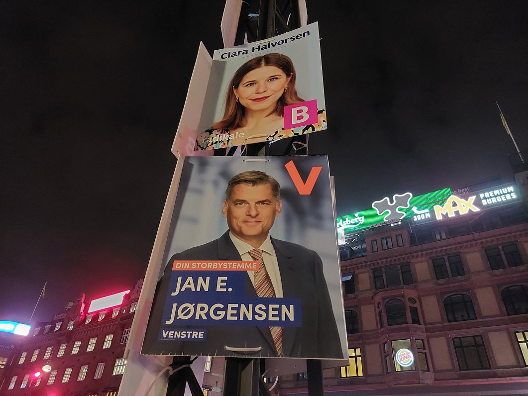 Vēlēšanu plakāti Dānijas galvaspilsētā Kopenhāgenā