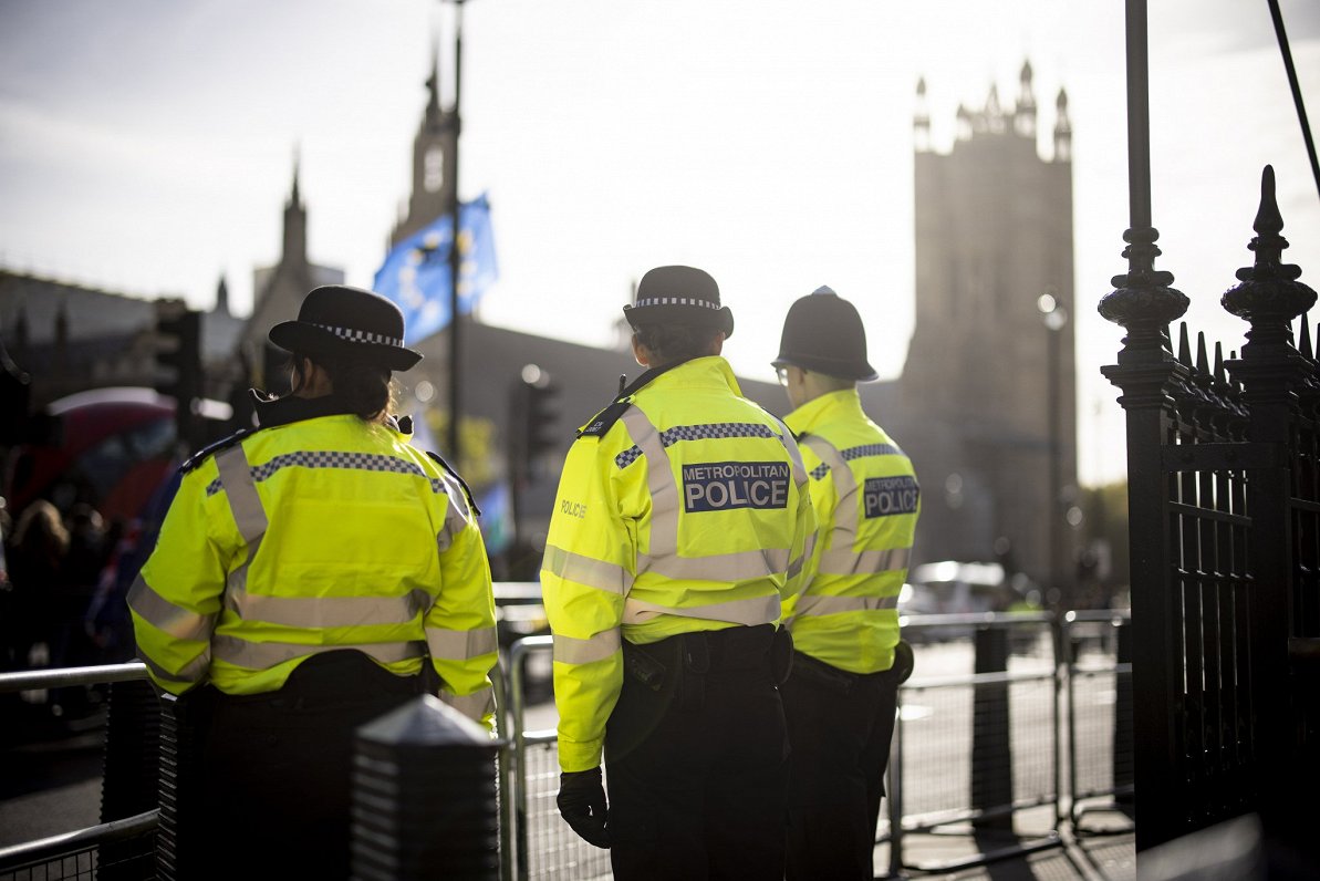 Policijas patruļa Londonā. 2022. gada novembris.
