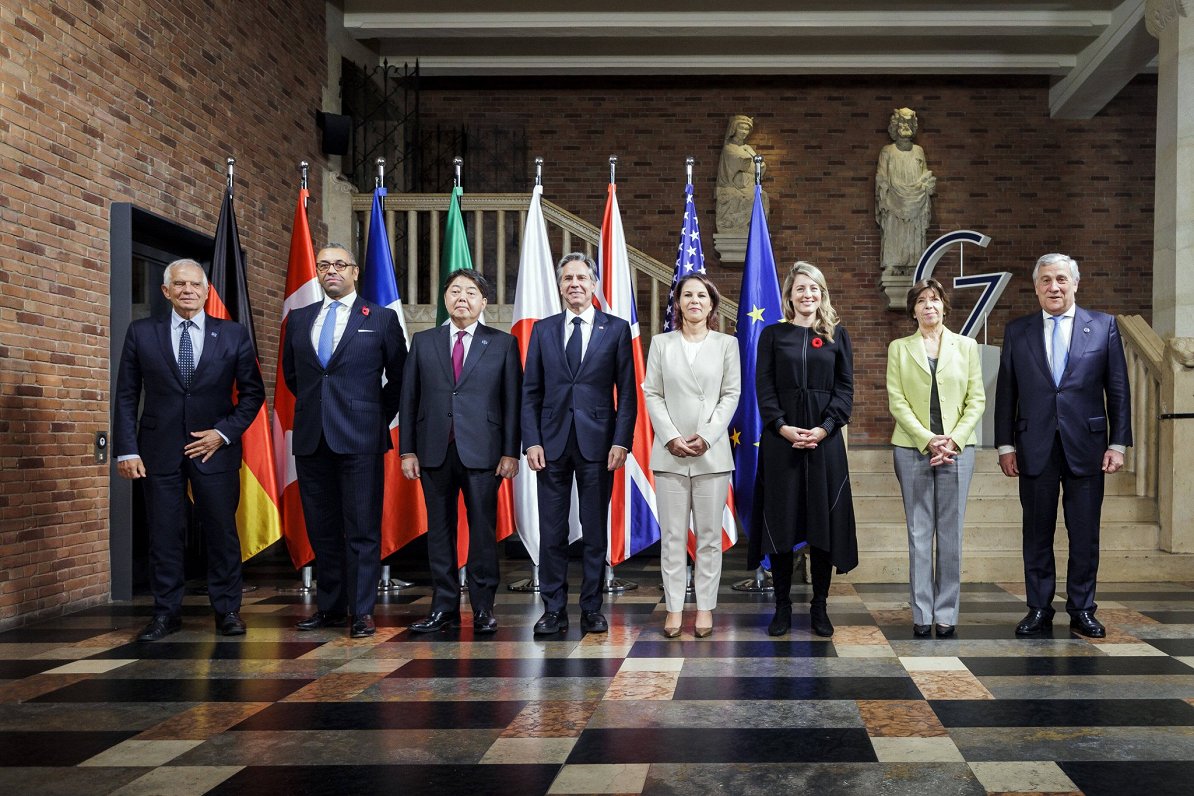 G7 valstu ārlietu ministri ar ES ārpolitikas vadītāju Žuzepu Borelu